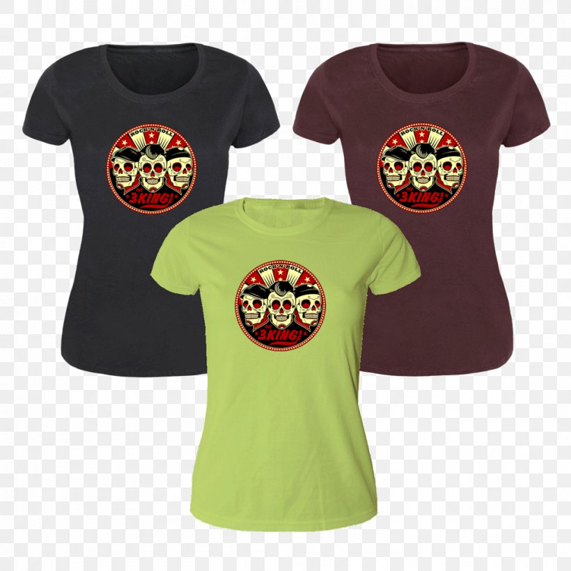 T-shirt Sleeveless Shirt Natural Born Sinner The 3 Kings The Skulls, PNG, 1001x1001px, Watercolor, Cartoon, Flower, Frame, Heart Download Free