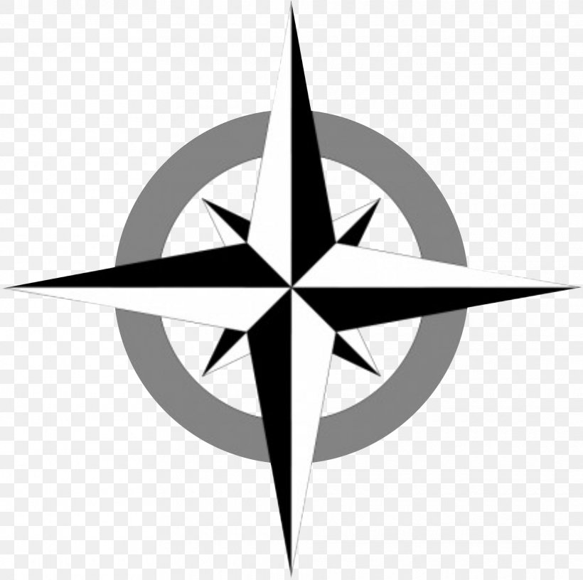 Compass Rose Clip Art, PNG, 1920x1912px, Compass Rose, Black And White, Compass, Flower, Leaf Download Free