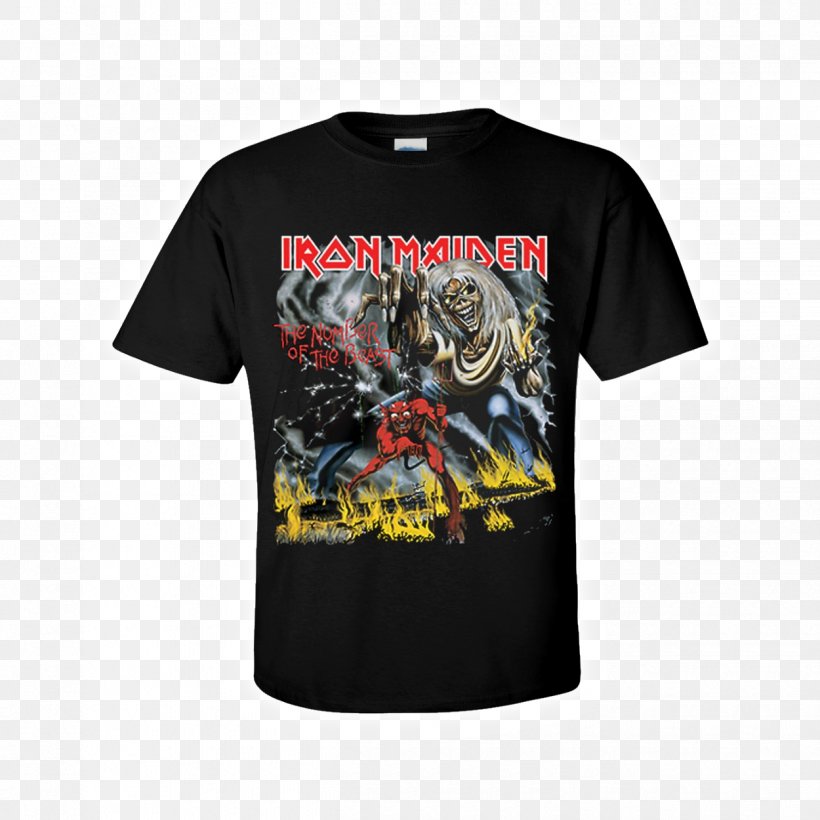 T-shirt The Number Of The Beast Iron Maiden Eddie Heavy Metal, PNG, 1250x1250px, Tshirt, Active Shirt, Black, Book Of Souls, Brand Download Free