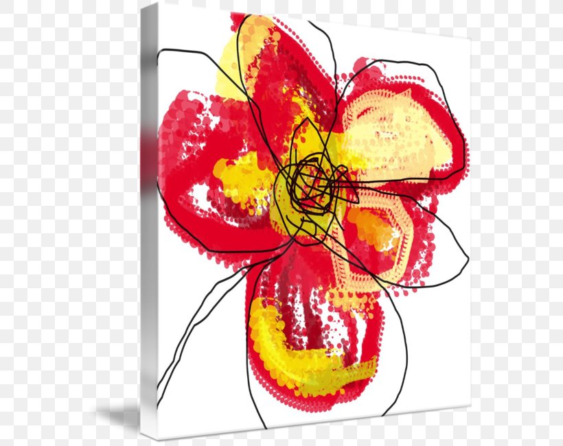 Butterfly Flower Floral Design Insect Pollinator, PNG, 566x650px, Butterfly, Art, Butterflies And Moths, Canvas, Cut Flowers Download Free