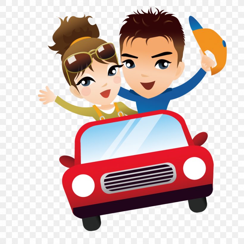 Cartoon, PNG, 1001x1001px, Car, Cartoon, Child, Couple, Drawing Download  Free