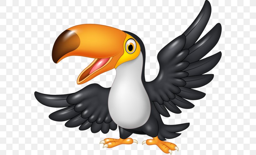 Vector Graphics Royalty-free Toucan Clip Art Illustration, PNG, 600x496px, Royaltyfree, Beak, Bird, Cartoon, Flightless Bird Download Free