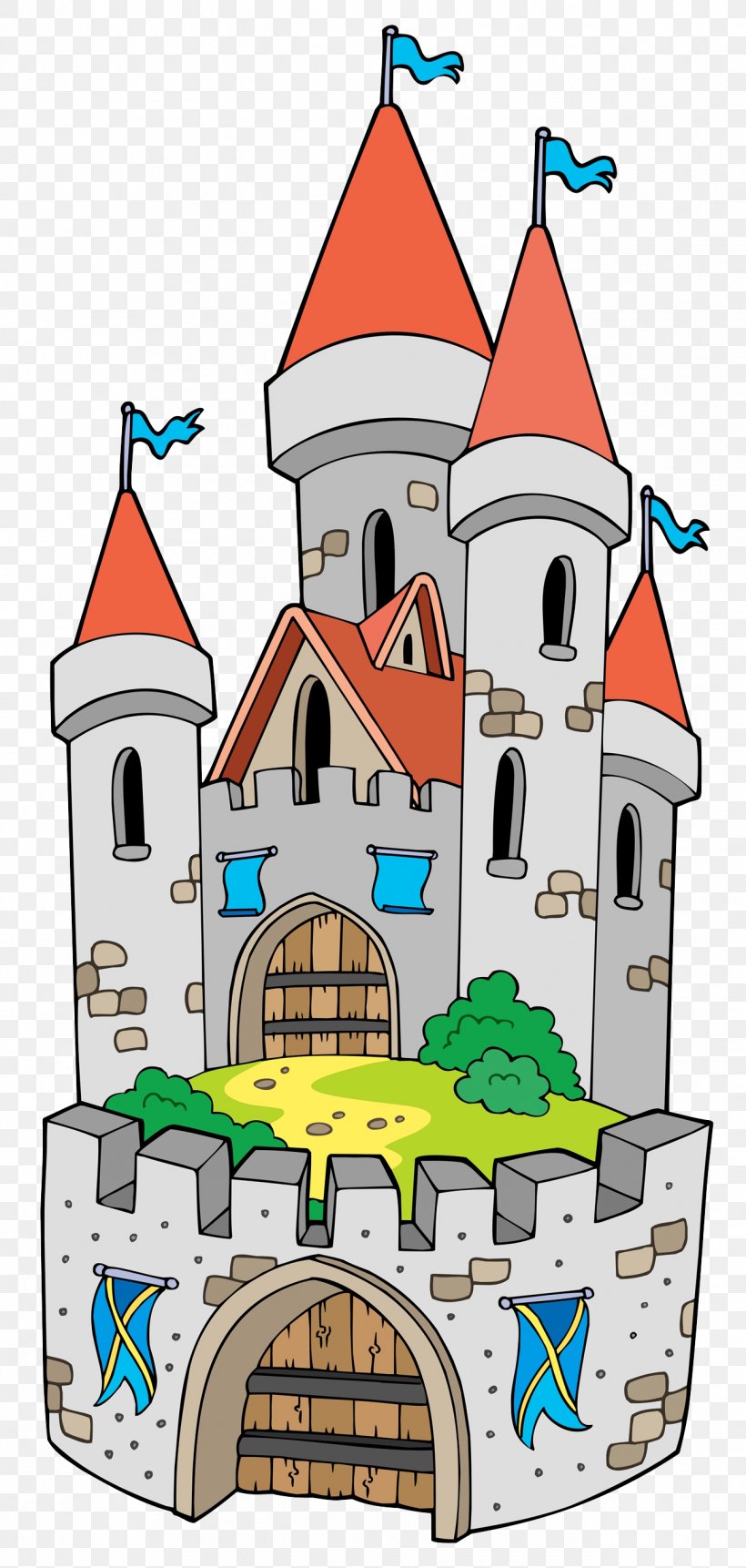 Castle Cartoon Fortification Clip Art, PNG, 1290x2709px, Castle, Animation, Building, Cartoon, Facade Download Free