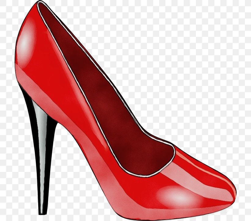 Footwear High Heels Red Basic Pump Shoe, PNG, 726x720px, Watercolor, Basic Pump, Bridal Shoe, Carmine, Court Shoe Download Free