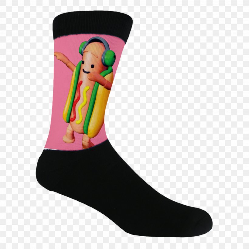 Sock Knee Highs Dancing Hot Dog Doge Clothing, PNG, 2982x2982px, Watercolor, Cartoon, Flower, Frame, Heart Download Free