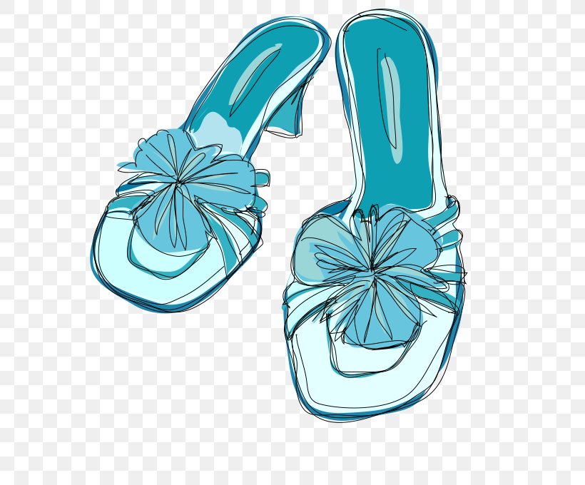 Flip-flops Slipper Shoe Sandal, PNG, 684x680px, Flipflops, Aqua, Cartoon, Electric Blue, Fashion Download Free