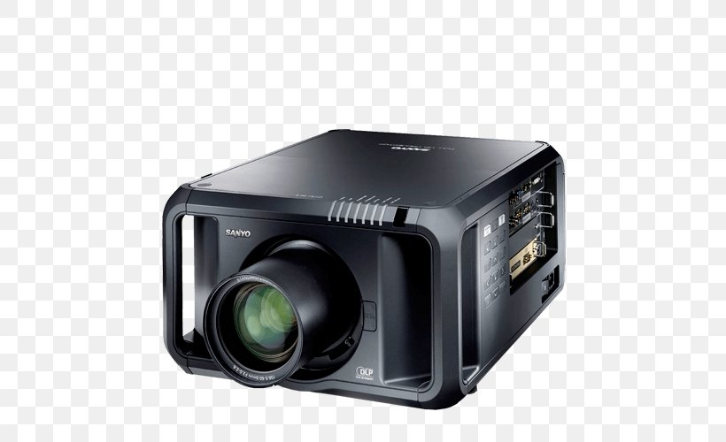 Multimedia Projectors Sanyo PDG-DHT8000L High-definition Television Digital Light Processing, PNG, 500x500px, 2k Resolution, Multimedia Projectors, Ansi Lumen, Brightness, Contrast Download Free