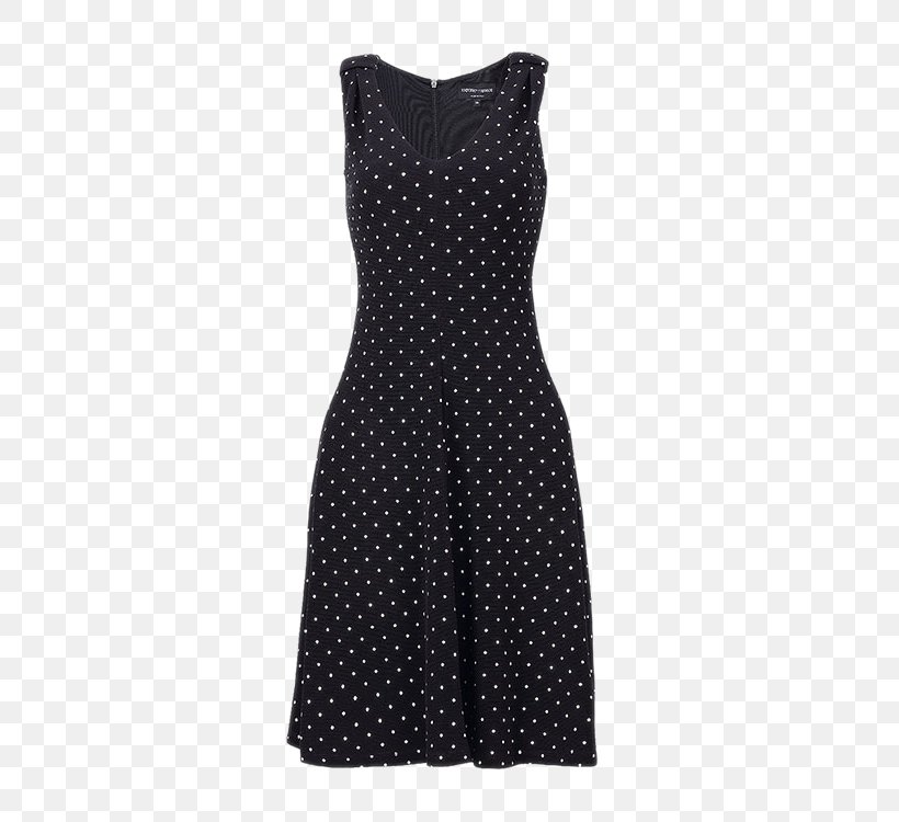 Polka Dot Black Dress Vintage Clothing, PNG, 750x750px, Polka Dot, Black, Clothing, Cocktail Dress, Day Dress Download Free