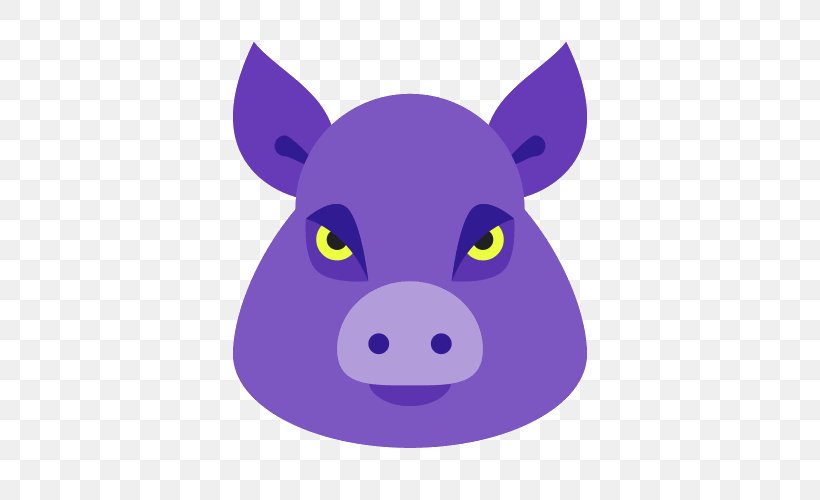 Domestic Pig Clip Art, PNG, 500x500px, Domestic Pig, Fictional Character, Head, Magenta, Nose Download Free