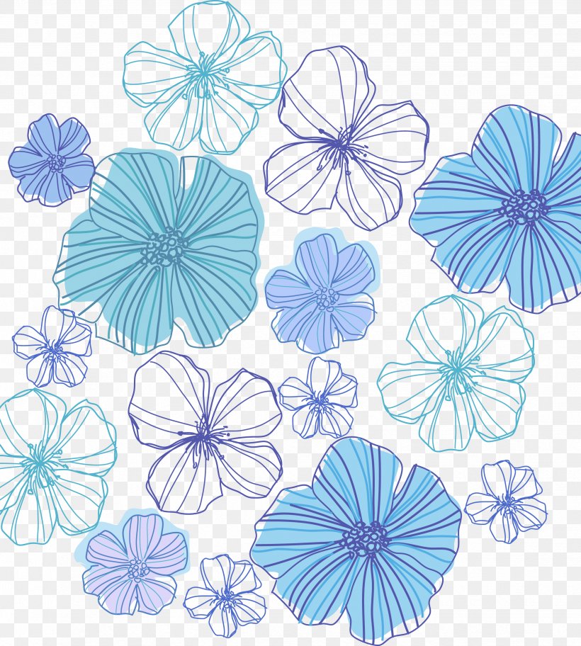 Drawing Line Art Floral Design Clip Art, PNG, 2473x2753px, Drawing, Aqua, Art, Blue, Floral Design Download Free