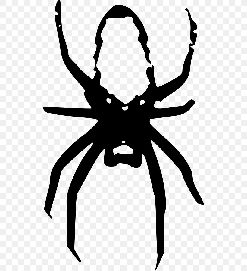 Spider Euclidean Vector Clip Art, PNG, 534x900px, Spider, Arachnid, Artwork, Black And White, Cartoon Download Free