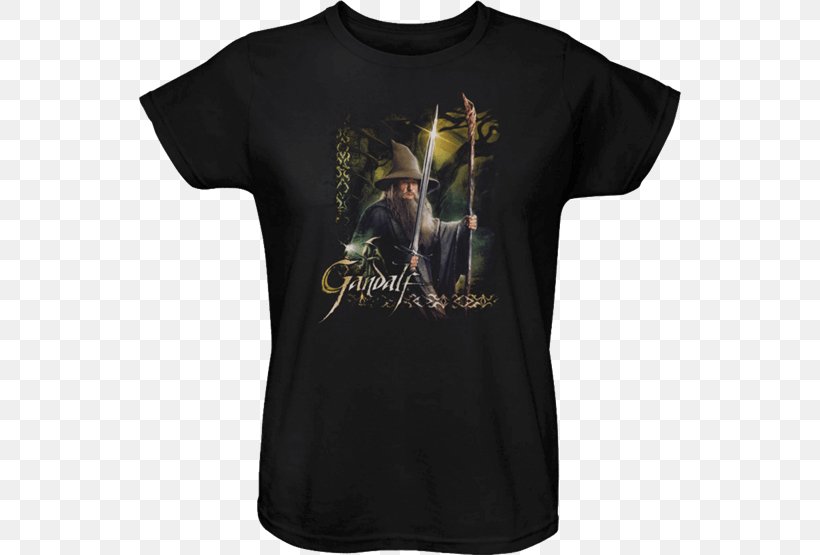 T-shirt Smaug The Hobbit Gandalf Thorin Oakenshield, PNG, 555x555px, Tshirt, Art, Bilbo Baggins, Brand, Clothing Download Free