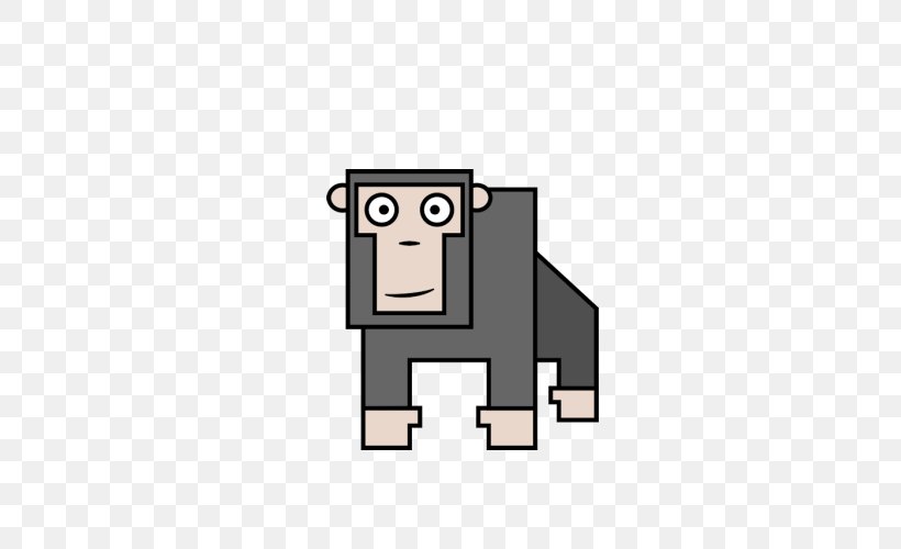 Western Gorilla Ape Primate Clip Art, PNG, 500x500px, Gorilla, Art, Black, Cartoon, Clip Art Download Free