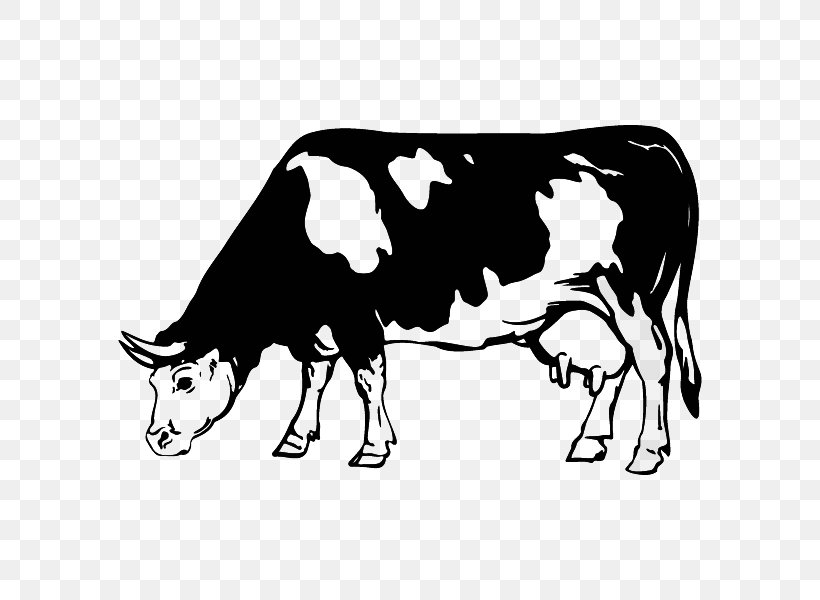 Dairy Cattle Zebu Ox Sticker Cow, PNG, 600x600px, Dairy Cattle, Adhesive, Animal, Bauernhof, Black And White Download Free