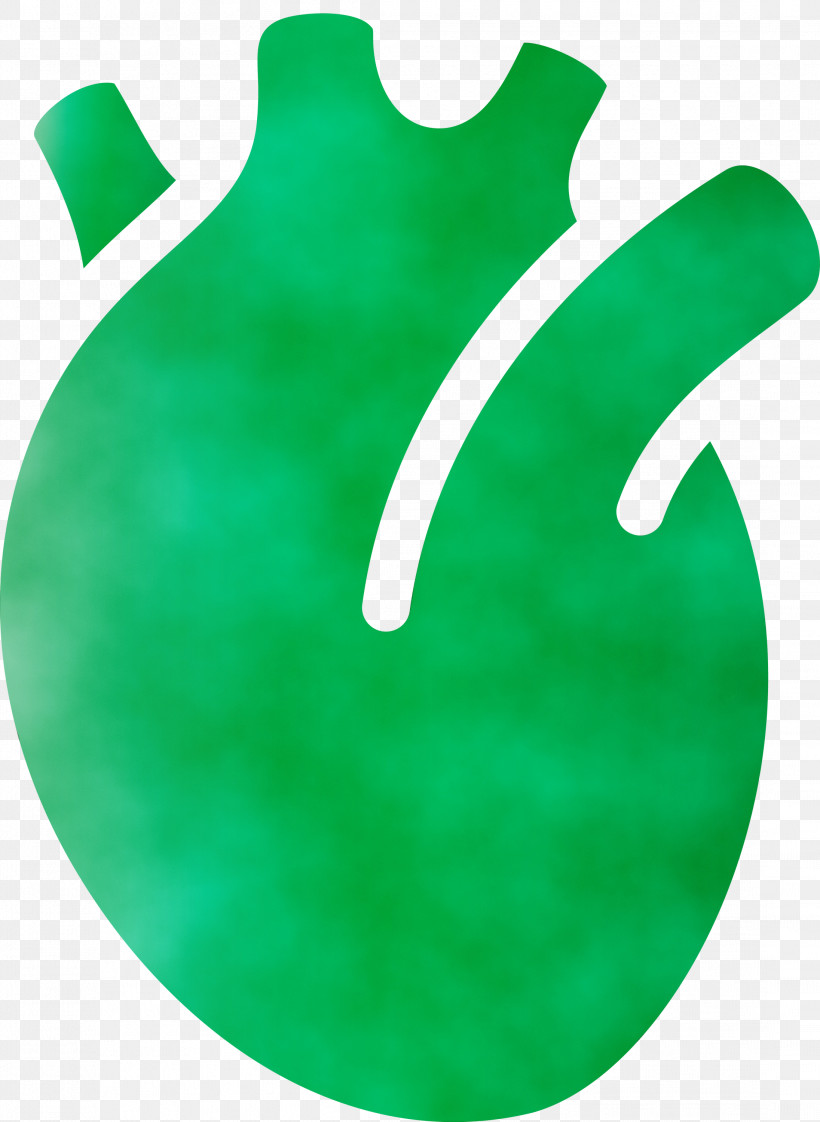 Green Symbol, PNG, 2192x3000px, Heart Organ, Green, Paint, Symbol, Watercolor Download Free