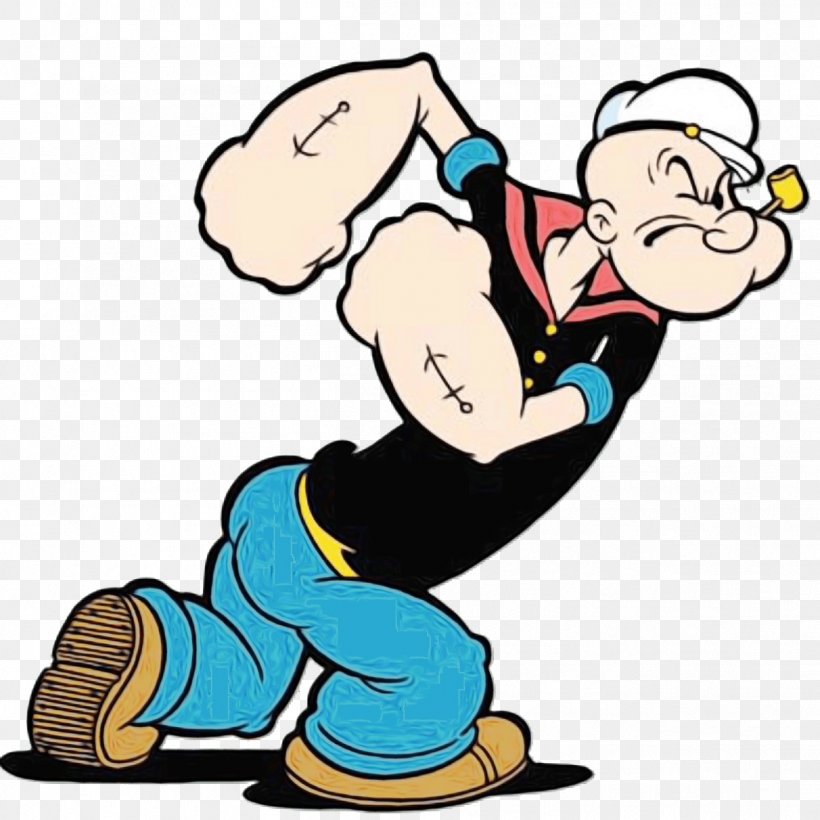 Popeye Cartoon Animation Comics J. Wellington Wimpy, PNG, 1252x1252px, Watercolor, Animation, Cartoon, Character, Comic Strip Download Free