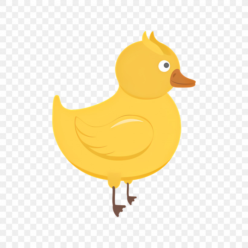 Cartoon Duck - Yellow Cartoon Duck Illustration PNG