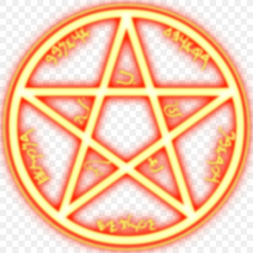 Pentagram Symbol Wicca Pentacle, PNG, 1024x1024px, Pentagram, Magic, Orange, Paganism, Pentacle Download Free