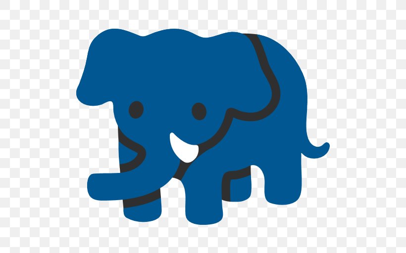 Emojipedia African Elephant Elephantidae Sticker, PNG, 512x512px, Emoji, African Elephant, Blue, Carnivoran, Dog Like Mammal Download Free