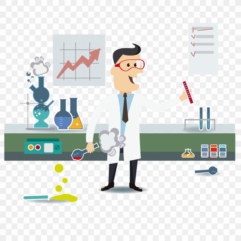 Laboratory Science Scientist Euclidean Vector Chemistry, PNG, 1200x1200px, Laboratory, Animation, Cartoon, Chemistry, Experiment Download Free