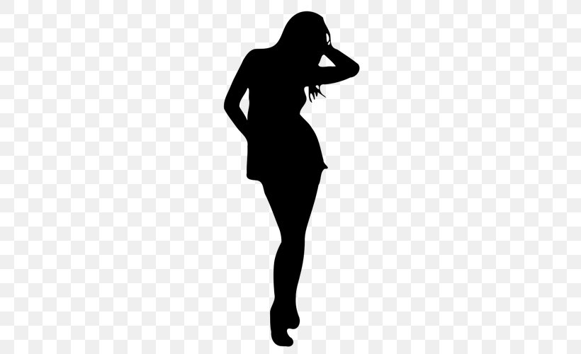 Silhouette Woman Clip Art, PNG, 500x500px, Silhouette, Arm, Black, Black And White, Female Download Free