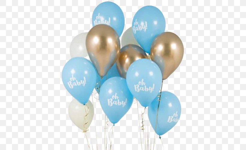 Balloon Blue Birthday Toy Balloon Globos Baby Shower, PNG, 500x500px, Balloon, Birthday, Blue, Cluster Ballooning, Gas Balloon Download Free
