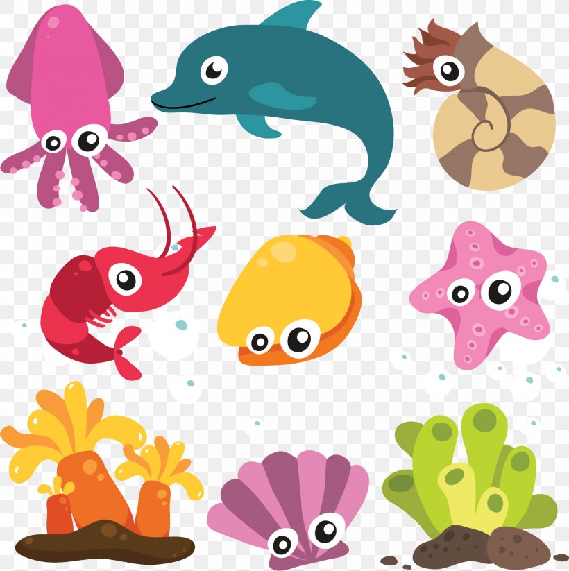 Vector Graphics Clip Art Image Illustration, PNG, 1834x1841px, Cartoon, Animal, Animal Figure, Artwork, Ocean Download Free