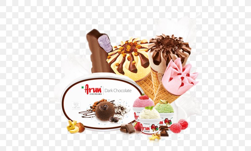 Arun Ice Creams Vegetarian Cuisine Frozen Dessert Ice Cream Cones, PNG, 585x496px, Ice Cream, Chocolate, Dairy Product, Dairy Products, Dessert Download Free