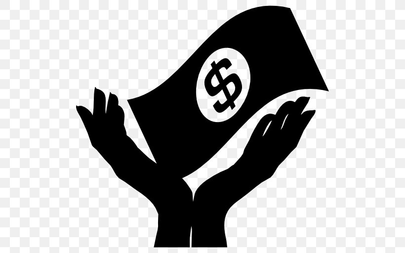 Money United States Dollar Dollar Sign, PNG, 512x512px, Money, Bank, Black, Black And White, Brand Download Free