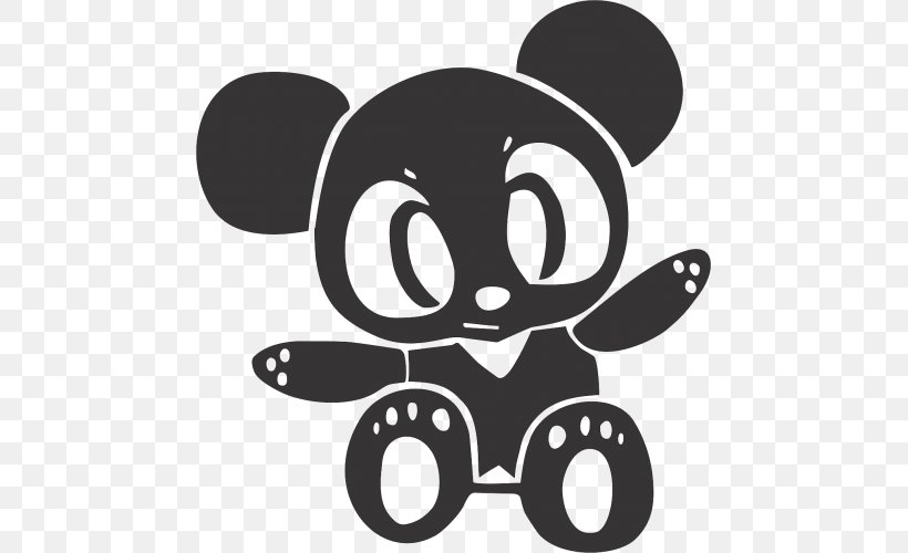 Car Sticker Japanese Domestic Market Decal Giant Panda, PNG, 500x500px, Car, Black, Black And White, Car Tuning, Carnivoran Download Free