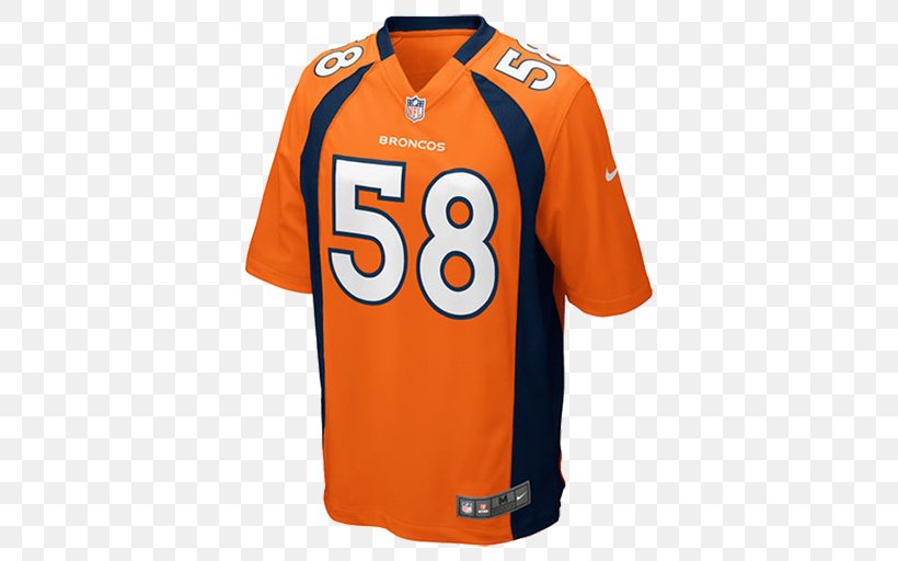 Denver Broncos Super Bowl 50 NFL Super Bowl XLVIII Jersey, PNG, 512x512px, Denver Broncos, Active Shirt, American Football, Clothing, Fanatics Download Free