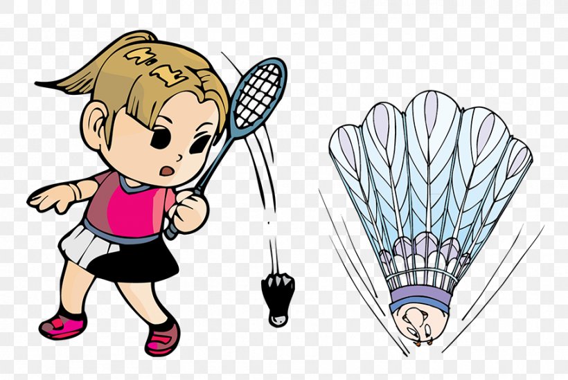 Badminton Shuttlecock Cartoon Clip Art, PNG, 909x609px, Watercolor, Cartoon, Flower, Frame, Heart Download Free