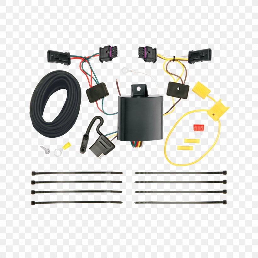 Electrical Connector Cable Harness Towing Trailer Connector Tow Hitch, PNG, 1000x1000px, Electrical Connector, Ac Power Plugs And Sockets, Adapter, Auto Part, Cable Download Free