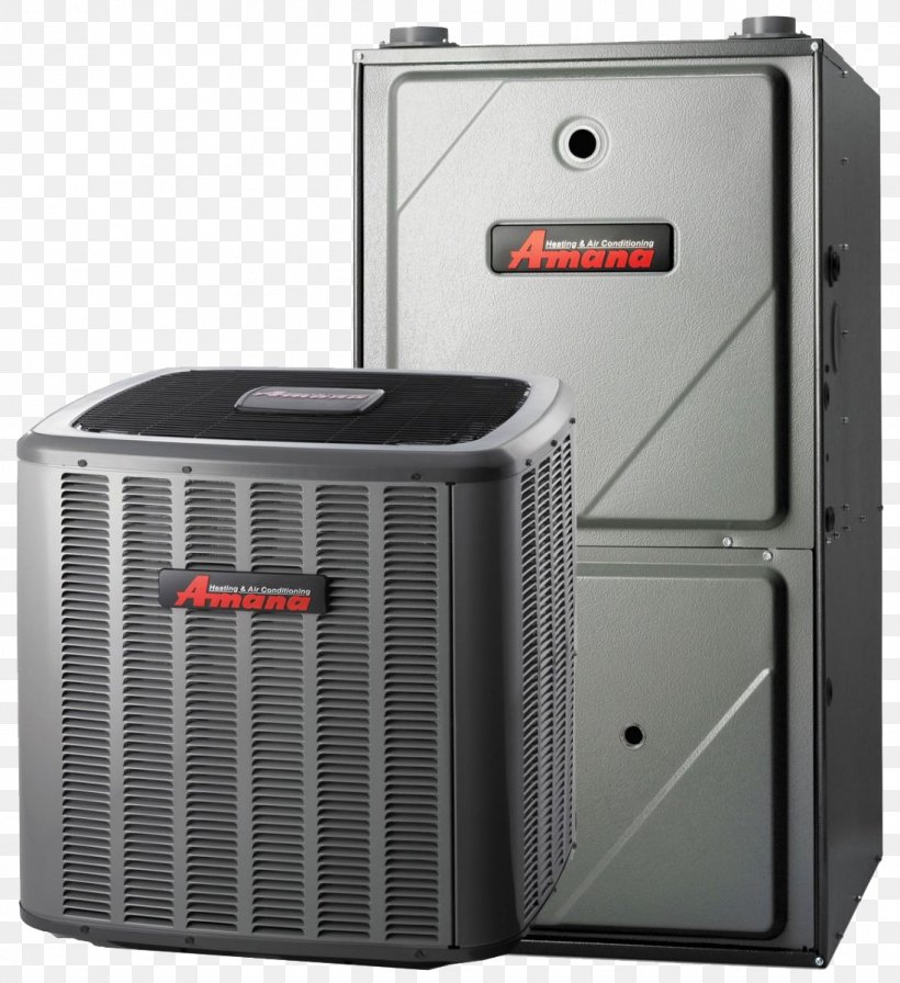 Furnace Amana Corporation HVAC Air Conditioning Heating System, PNG, 1097x1200px, Furnace, Air Conditioning, Air Handler, Amana Corporation, Central Heating Download Free