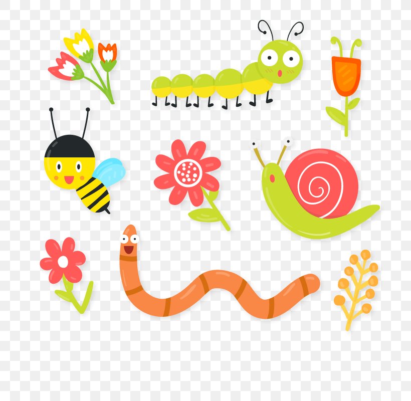 Insect Bee Earthworms Euclidean Vector, PNG, 800x800px, Insect, Animal, Area, Artwork, Bee Download Free