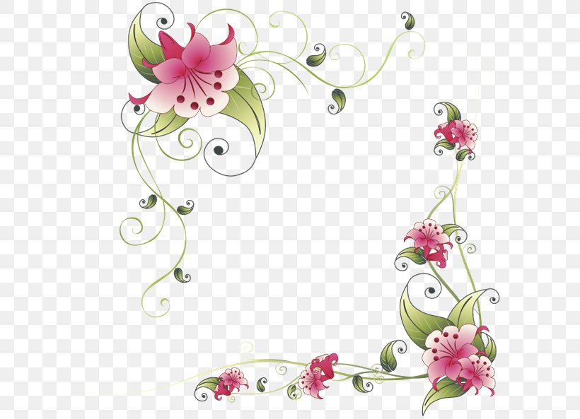 Borders And Frames Border Flowers Clip Art, PNG, 600x593px, Borders And Frames, Blossom, Border Flowers, Branch, Color Download Free