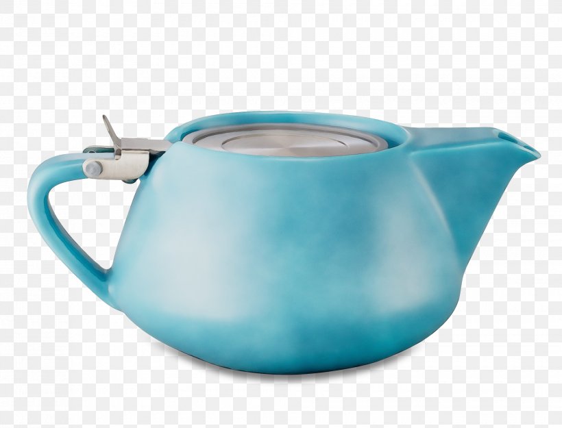 Blue Aqua Turquoise Kettle Teapot, PNG, 1960x1494px, Watercolor, Aqua, Blue, Cup, Drinkware Download Free
