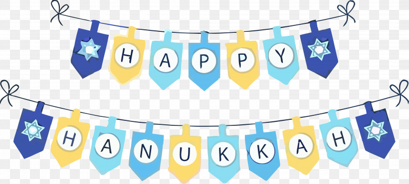 Happy Hanukkah Hanukkah, PNG, 4127x1866px, Happy Hanukkah, Hanukkah, Turquoise Download Free