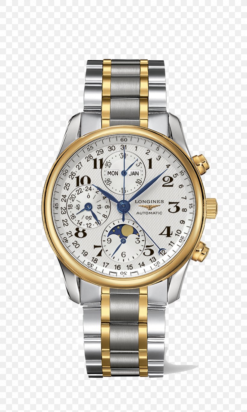 Longines Men's Master Collection L2.673.4.78.3 Chronograph Automatic Watch, PNG, 900x1500px, Longines, Automatic Watch, Brand, Chronograph, Colored Gold Download Free