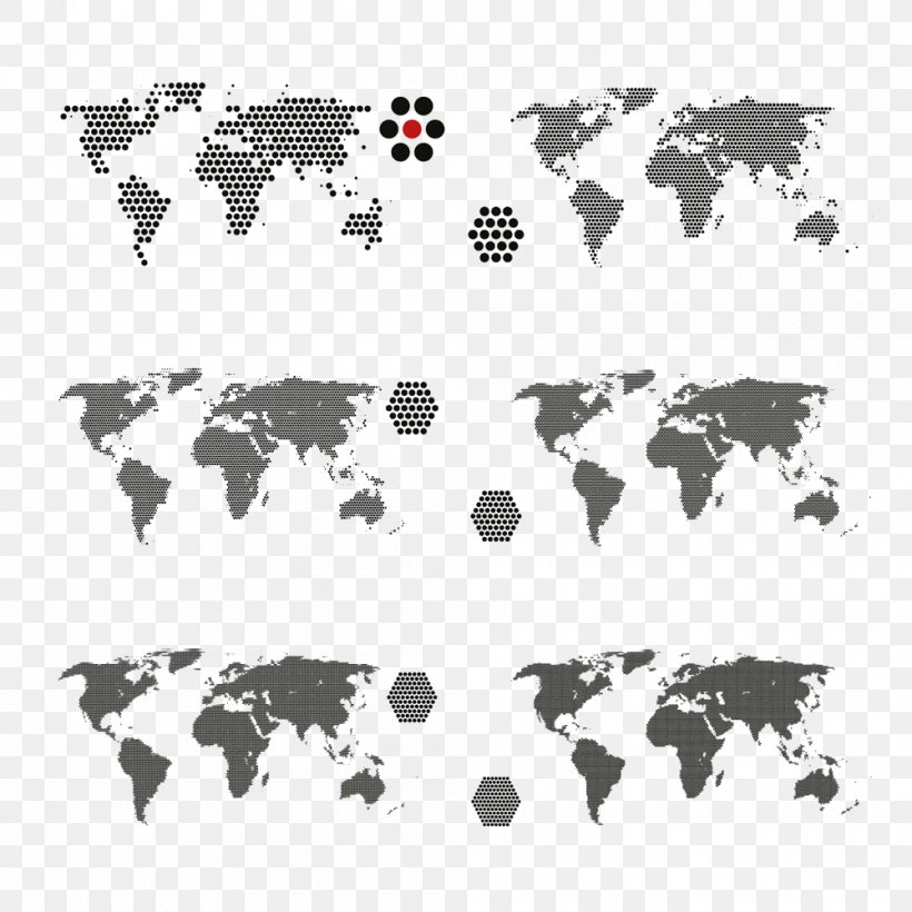 World Map Vector Map, PNG, 1000x1000px, World, Black, Black And White, Continent, Creative Market Download Free