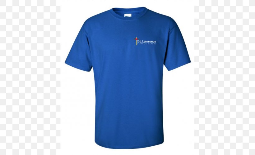 T-shirt Gildan Activewear Crew Neck Neckline, PNG, 500x500px, Tshirt, Active Shirt, Blue, Brand, Clothing Download Free