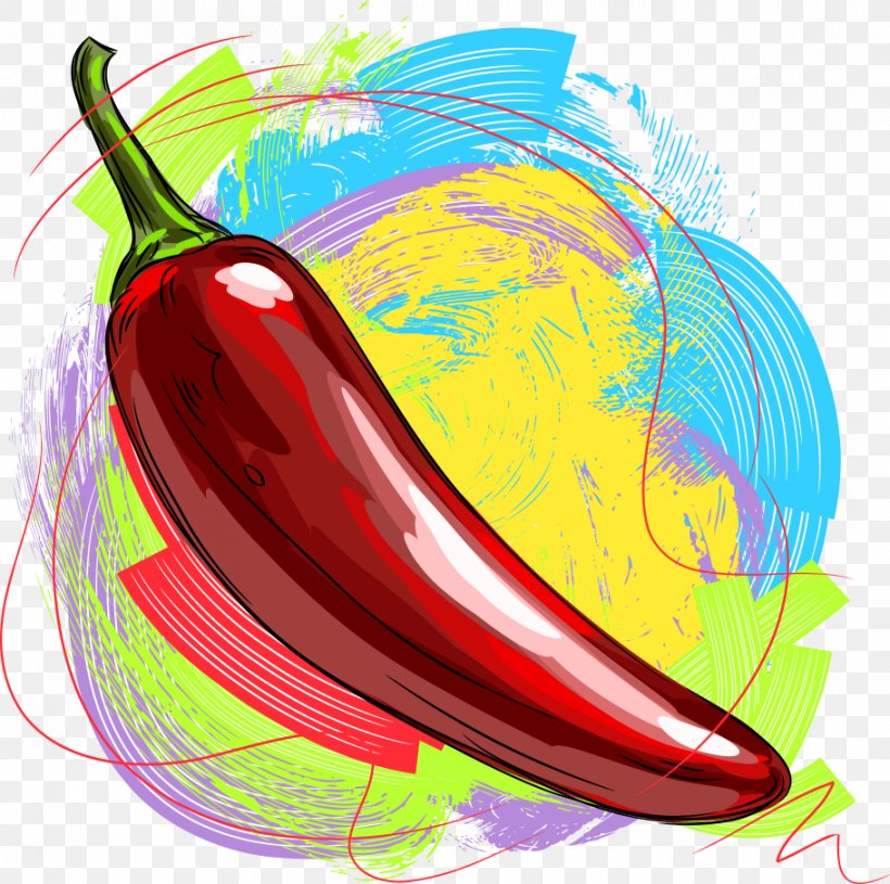 Chili Pepper Bell Pepper Jalapexf1o Illustration, PNG, 911x906px, Chili Pepper, Art, Auglis, Bell Pepper, Bell Peppers And Chili Peppers Download Free