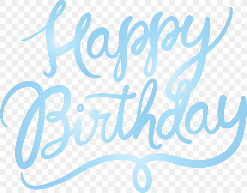 Birthday Calligraphy Happy Birthday Calligraphy, PNG, 3000x2338px, Birthday Calligraphy, Blue, Calligraphy, Happy Birthday Calligraphy, Line Download Free