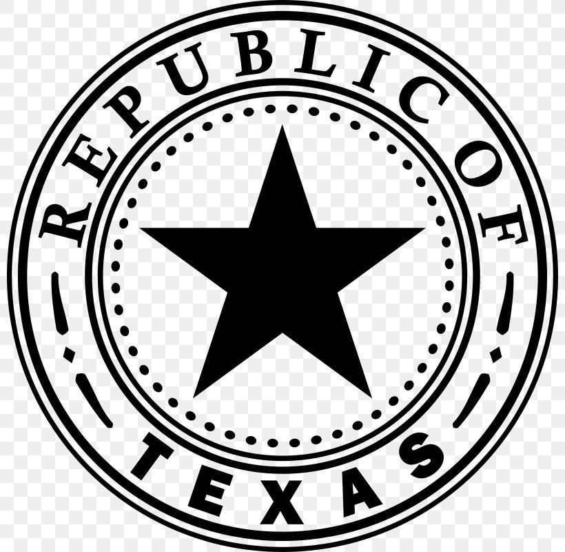 Republic Of Texas Texas Revolution Alamo Mission In San Antonio Seal Of Texas Texas State Capitol, PNG, 800x800px, Republic Of Texas, Alamo Mission In San Antonio, Area, Black And White, Brand Download Free