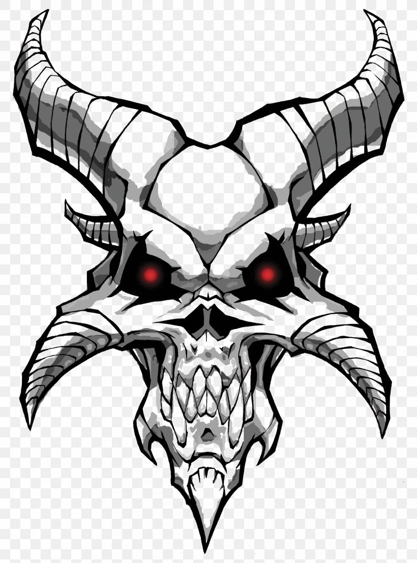Drawing Clip Art Devil Demon Skull, PNG, 1920x2592px, Drawing, Angel, Art, Black And White, Bone Download Free