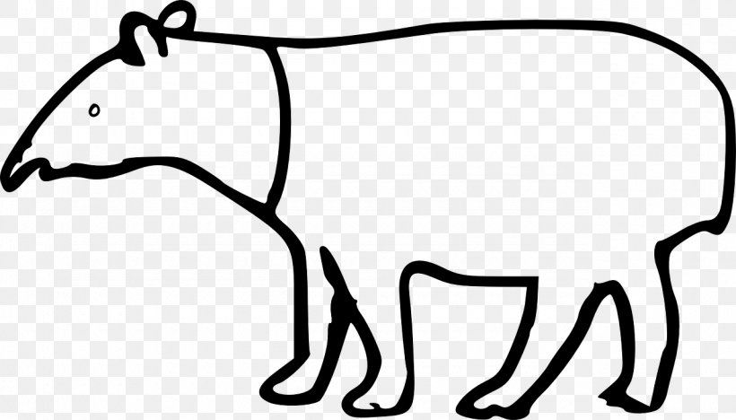 Drawing Malayan Tapir Clip Art, PNG, 1280x732px, Drawing, Animal Figure, Animation, Area, Beak Download Free
