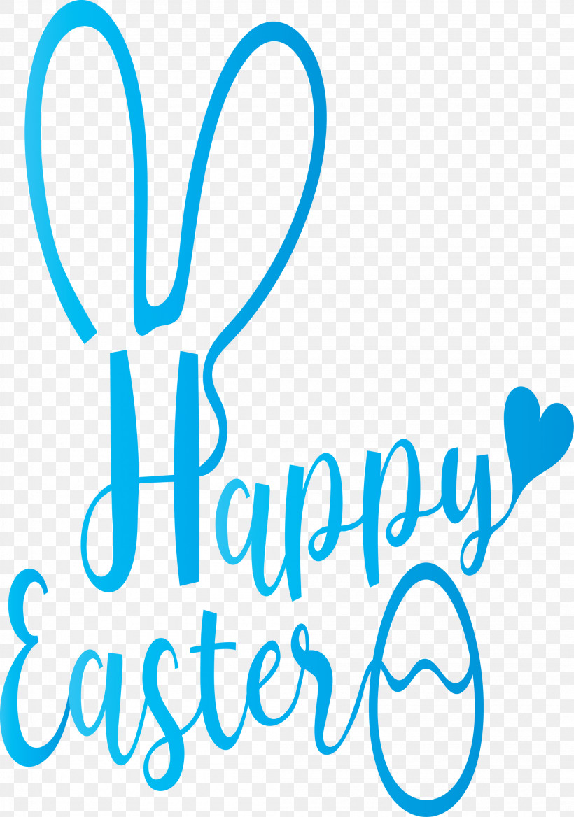 Happy Easter With Bunny Ears, PNG, 2105x3000px, Happy Easter With Bunny Ears, Azure, Happy, Line, Logo Download Free