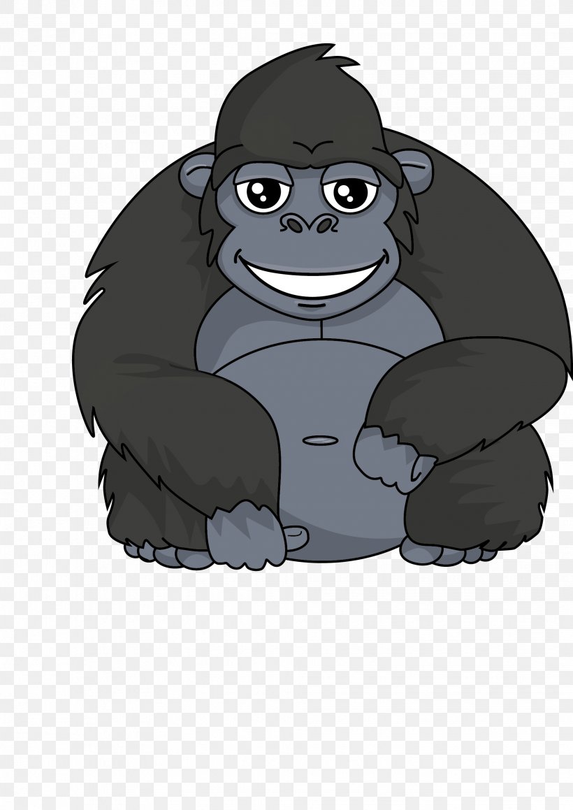 Gorilas (Gorillas) Animal Hunting Cartoon, PNG, 1957x2768px, Gorilla, Animal, Ape, Black, Cartoon Download Free