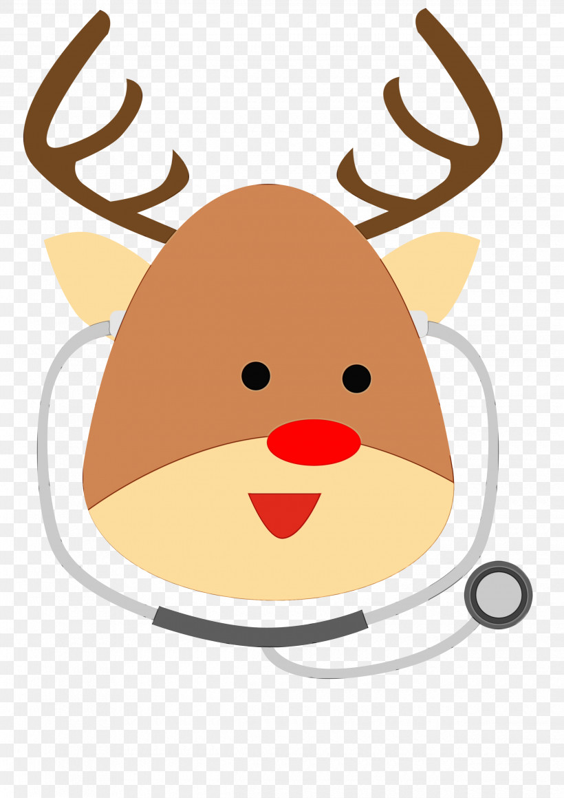 Reindeer, PNG, 2480x3508px, Watercolor, Cartoon, Deer, Fawn, Head Download Free