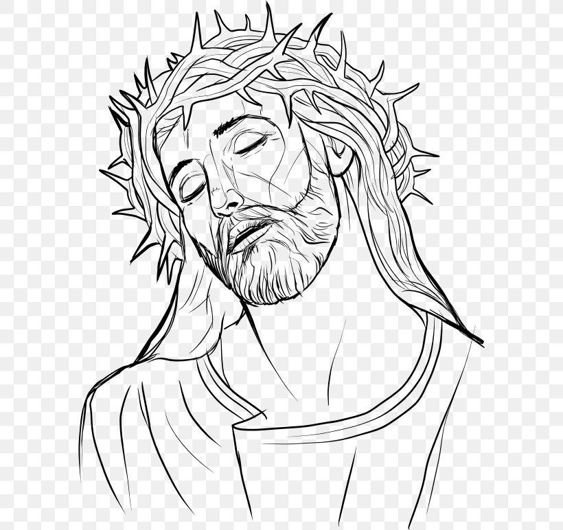 Crown Of Thorns Christianity Drawing Clip Art, PNG, 592x772px, Crown Of Thorns, Art, Artwork, Black, Black And White Download Free